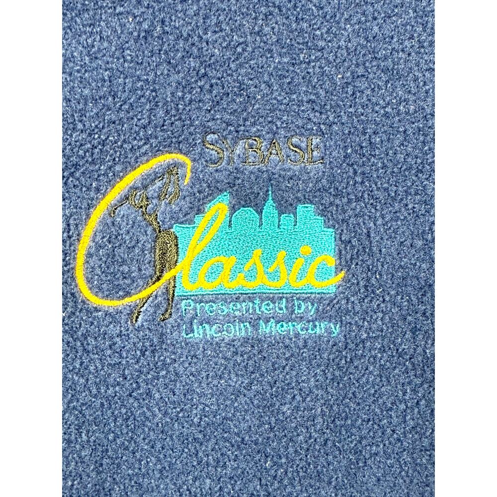 Blue Fleece Vest men's Jacket size XL Classic Golf Open Lincoln Mercury - Picture 2 of 8